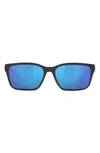 Costa Del Mar Rinconcito Ric 11 Obmp Flat Top Polarized Sunglasses In Black