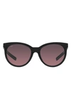 Costa Del Mar Victoria 56mm Gradient Round Sunglasses In Net Gray