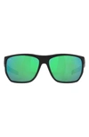 COSTA DEL MAR SANTIAGO 63MM OVERSIZE POLARIZED RECTANGULAR SUNGLASSES