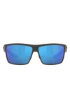 COSTA DEL MAR RINCONCITO 60MM POLARIZED RECTANGULAR SUNGLASSES