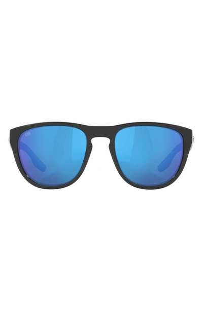 Costa Del Mar Irie Mir 580p 06s9082 908204 Round Polarized Sunglasses In Blue