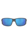 COSTA DEL MAR COSTA DEL MAR PARGO 60MM MIRRORED POLARIZED SQUARE SUNGLASSES