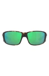 COSTA DEL MAR PARGO 60MM MIRRORED POLARIZED SQUARE SUNGLASSES