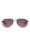 Costa Del Mar Fernandina 57mm Gradient Pilot Sunglasses In Rose Gold