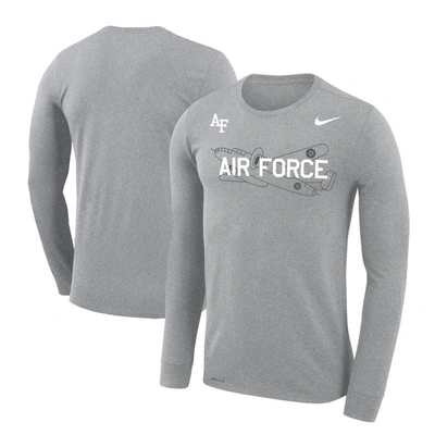 Nike Air Force Legend  Men's College Long-sleeve T-shirt In Grey