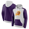 Fanatics Branded Gray/purple Phoenix Suns Arctic Colorblock Pullover Hoodie In Gray