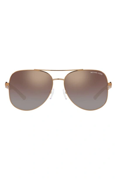 Michael Kors Woman Sunglass Mk1121 Chianti In Caramel Silver Flash