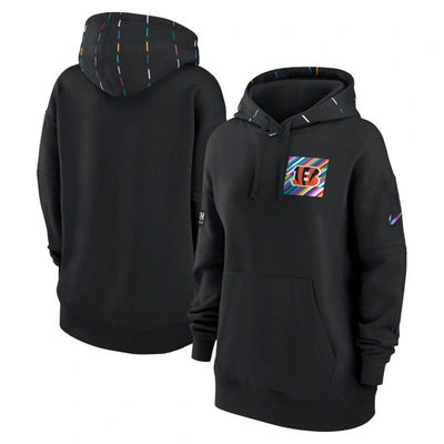 Nike Cincinnati Bengals Crucial Catch Club  Women's Nfl Pullover Hoodie In Black