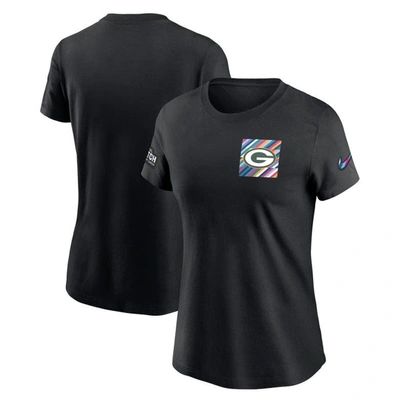 Nike Green Bay Packers Crucial Catch Sideline  Women's Nfl T-shirt In Black