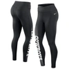 Nike Black Dallas Cowboys Yard Line Crossover Leggings In Black