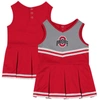 Colosseum Girls Toddler Scarlet Ohio State Buckeyes Time For Recess Cheer Top Skirt Set In Scarlet