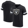 FANATICS FANATICS BRANDED  BLACK LAS VEGAS RAIDERS JERSEY TACKLE V-NECK T-SHIRT