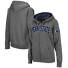 Colosseum Charcoal Penn State Nittany Lions Arched Name Full-zip Hoodie In Charcoal