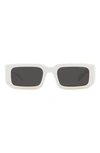 Prada Mens White Pr A07s Pillow-frame Acetate Sunglasses In Dark Grey