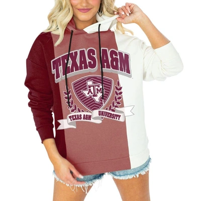 GAMEDAY COUTURE GAMEDAY COUTURE MAROON TEXAS A&M AGGIES HALL OF FAME COLORBLOCK PULLOVER HOODIE