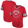 COLOSSEUM GIRLS YOUTH COLOSSEUM SCARLET OHIO STATE BUCKEYES TOMIKA TIE-FRONT V-NECK T-SHIRT
