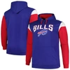 PROFILE PROFILE ROYAL BUFFALO BILLS BIG & TALL TRENCH BATTLE PULLOVER HOODIE