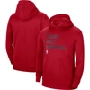 NIKE UNISEX NIKE RED CHICAGO BULLS 2023/24 PERFORMANCE SPOTLIGHT ON-COURT PRACTICE PULLOVER HOODIE