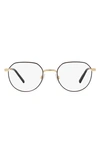 Dolce & Gabbana Round-frame Glasses In Matte Black