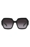 Prada Eyewear Square Frame Sunglasses In Black