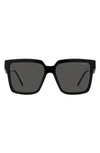 Prada 56mm Square Sunglasses In Black