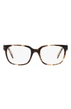 PRADA 55MM RECTANGULAR OPTICAL GLASSES