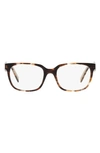 PRADA 52MM RECTANGULAR OPTICAL GLASSES