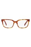 PRADA 52MM RECTANGULAR OPTICAL GLASSES