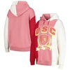 GAMEDAY COUTURE GAMEDAY COUTURE CARDINAL USC TROJANS HALL OF FAME COLORBLOCK PULLOVER HOODIE