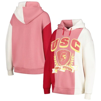Gameday Couture Women's  Cardinal Usc Trojans Hall Of Fame Colourblock Pullover Hoodie