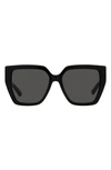 Dolce & Gabbana Oversized Acetate Cat-eye Sunglasses In Black