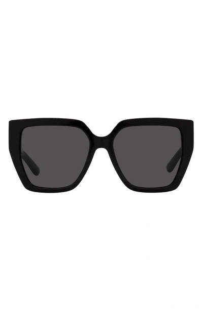 Dolce & Gabbana Oversized Acetate Cat-eye Sunglasses In Black