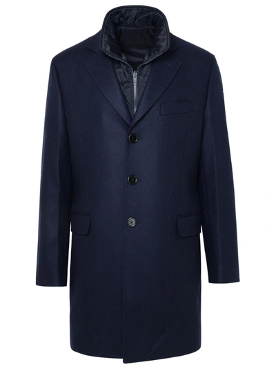 FAY FAY MAN FAY BLUE POLYAMIDE COAT