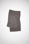 Acne Studios Houndstooth Wool Scarf In Grey Light Grey