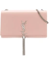 Saint Laurent Kate Medium With Tassel In Smooth Leather In 6920 Pale Pink