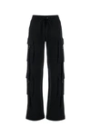 Blumarine Drawstring-waist Cotton Cargo Trousers In Black