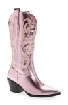 Billini Danilo Metallic Boot In Pink In Pink Metallic
