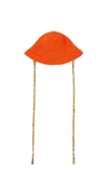 Alanui Bucket Crochet Hat In Orange