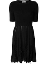 Valentino Wool Knit Pullover Dress In Black