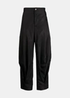 ADER ERROR ADER ERROR BLACK PLEATED BAGGY TROUSERS
