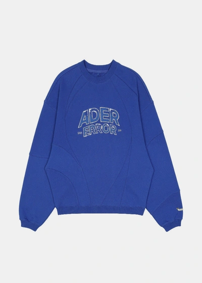 Ader Error Blue Paneled Sweatshirt