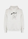 Ader Error Logo-print Stretch-cotton Hoodie In Oatmeal