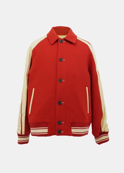 Ader Error Red Paneled Bomber Jacket