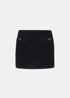 Alessandra Rich Black Checked Tweed Boucle Mini Skirt In Black