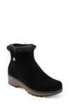 Earth Women's Kim Cold Weather Round Toe Casual Booties In Black Suede