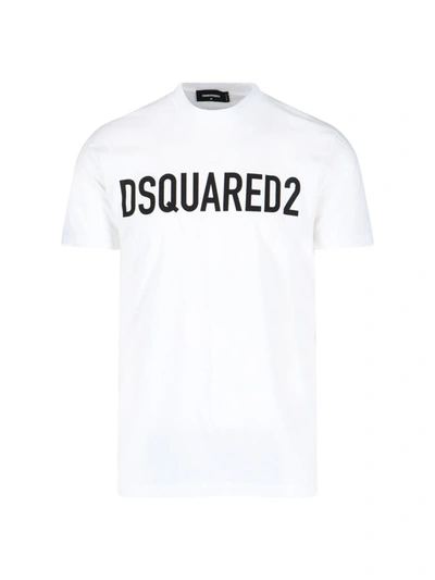 Dsquared2 Logo印花棉t恤 In White