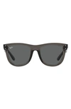 Ray Ban Wayfarer Reverse 50mm Square Sunglasses In Transparent Dark Grey