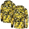 Columbia Navy Michigan Wolverines Pfg Terminal Tackle Omni-shade Rippled Long Sleeve Hooded T-shirt In Navy
