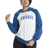 LUSSO LUSSO WHITE CHICAGO CUBS MARLOWE TRI-BLEND RAGLAN PULLOVER HOODIE