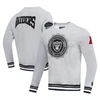 Pro Standard Heather Gray Las Vegas Raiders Crest Emblem Pullover Sweatshirt In Heather Gray